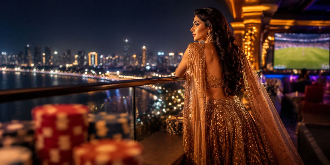 Modern cityscape at Ahmedabad riverfront with betting concept